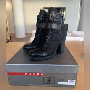 *SOLD* Prada Leather and Nylon Boots